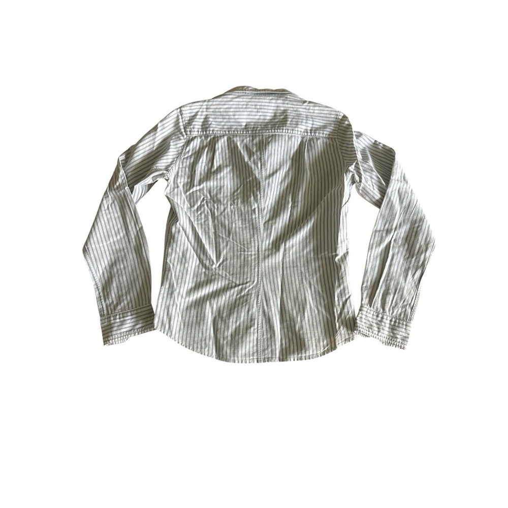 Frank‎ & Eileen Barry Button Down Shirt Womens XS Blue White Striped Cotton - Picture 11 of 11